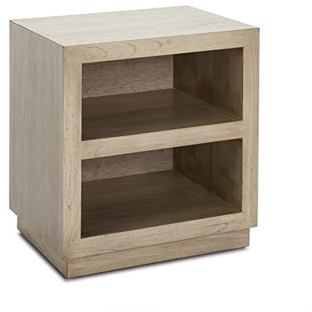 MESITA DE NOCHE 50X40X55 MADERA BLANCO VELADO