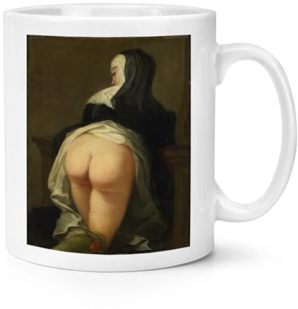 Martin Van Meytens Tasse mit Aufschrift Nonne Flashing Bottom, 284 ml, lustiger Witz, unhöflich