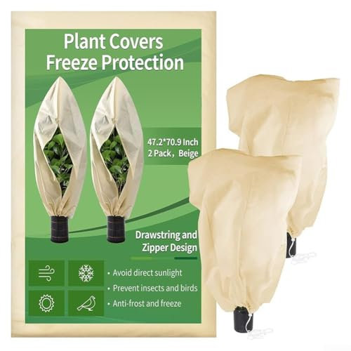 Winterfokussierte Schutztaschen, 2 Stück, speziell für die Pflege größerer Palmen (1,4 m x 2 m)