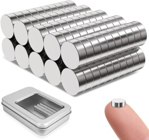 Kolamom 100 Stück Kleine Magnete, Rund Magnet Neodym 6 x 2mm für Magnettafel, Kühlschrank, Whiteboard, Pinnwand