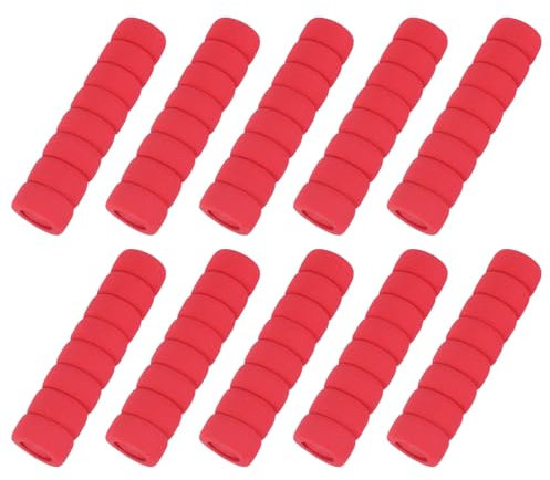 sourcing map 10 Pcs Door Knob Cover, Safety Door Handle Protector Covers Anti-Collision Soft Spiral Door Knob Covers Foam Door Pull Cover for Bedrooms Bathrooms Offices Doors, Red