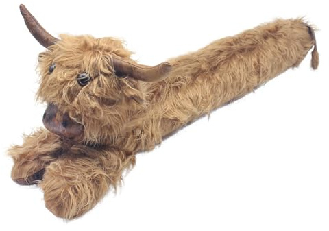 Lesser & Pavey Highland Cow Zugluftstopper | Stilvoller und praktischer Tür-Zugluftstopper aus Stoff mit Hochlandkuh-Design | hält Häuser warm und gemütlich, indem Zugluft blockiert
