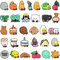 PonFxp Shoe Charms, 31 Pcs Cartoon Food Shoe Accessories for Different Shapes, Sandals Decorations for Adults and Kids, Charms for Sandals, DIY Shoe Decor (2.5-3 cm Diameter)