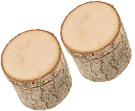 Beavorty 2 Stücke Log Ring Box Ringe Holz Ring Halter Holz