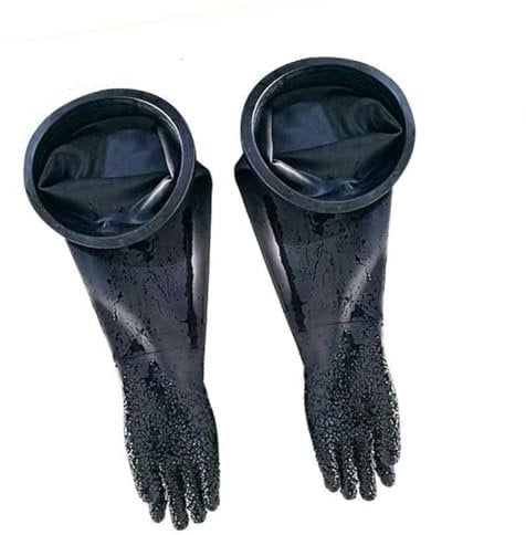 DMBAOD Guanti di sabbiatura sabblasting per mobile sandblast, guanti blaster di sabbia 8-inch rubber ring + one pair of granular gloves (diameter 200mm) Sandblasting gloves