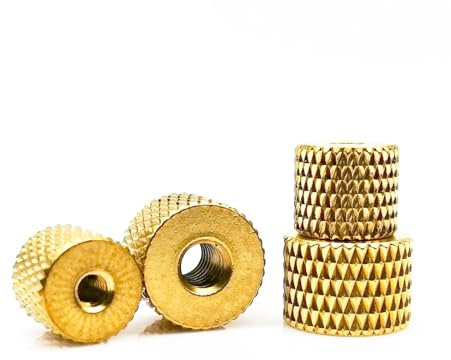 Dado zigrinato cilindrico di regolazione in ottone massiccio e rame, modello ananas, 10 pezzi, for ventola di raffreddamento ad aria e acqua, case for PC(M2.5)