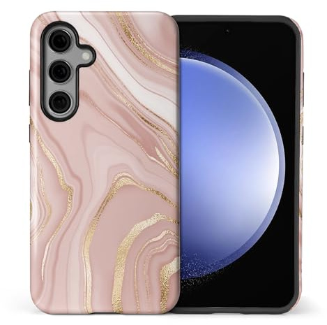 artslion Coque pour Samsung Galaxy S24, étui de téléphone à Protection complète et Antichoc -Marbre Rose modèle