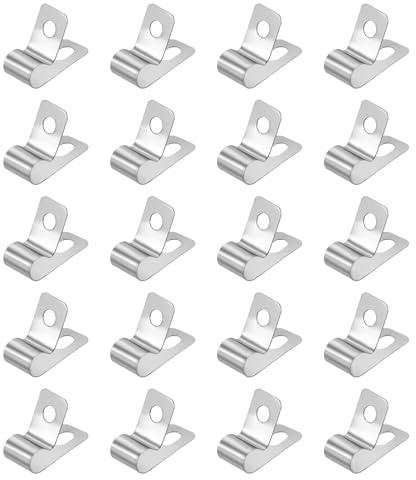sourcing map Lot de 20 serre-câbles en métal de 6 mm de type R - En acier inoxydable 304 - Pour installation industrielle et domestique