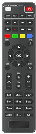 ROLLGAN Sostituzione Telecomando Fit for TELE System TS6822 PRO DVB-T2 HEVC Digital Terrestrial Decoder