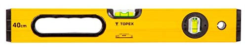 Topex Aluminium Wasserwaage 40 bis 150 cm 3 Libellen Präzisionswasserwaage Winkelwasserwaage 40 cm