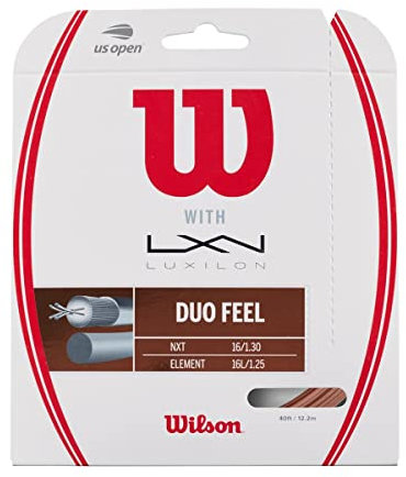 Wilson Unisex Tennissaite Duo Feel, bronze/natur, 12,2 Meter, WRZ949721, 16 gauge