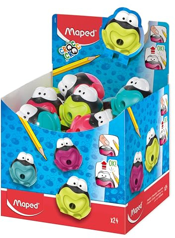 Maped WIGO - Croc Croc Signal Bleistiftspitzer, verschiedene Farben, 24 Stück