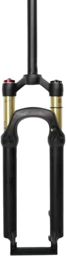 ZTZ【EU Stock Forcella Anteriore per Mountain Bike, Controllo della Spalla dell'ammortizzatore per Bicicletta 26/27,5 Forcella a Gas Tubo da 32 mm (Nero Opaco + Camera d'Aria Argento, 27.5 Pollici)