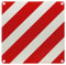 StickersLab - Pannello CARICHI SPORGENTI in Alluminio RIFRANGENTE OMOLOGATO con Fori ANTITAGLIO E Angoli ARROTONDATI 500X500MM