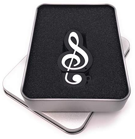 Onwomania Clef in Black Note Musique Clé USB dans Une boîte Cadeau 16 Go USB 3.0