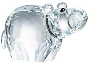LONGWIN Kristall-Tierfiguren, Mini-Glasfiguren, Heimdekoration, Sammlerstück, Geschenk Nilpferd
