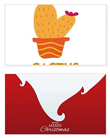 Carte de Noël vintage avec cactus orange