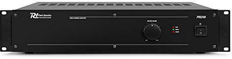 Power Dynamics PRS240 100V Slave Amplifier - 240W Rack Mount Audio Power Amp, Balanced & Unbalanced Inputs, 8 Ohms/100 Volt Output, 19 Inch Installation, Emergency 24V Battery Operation