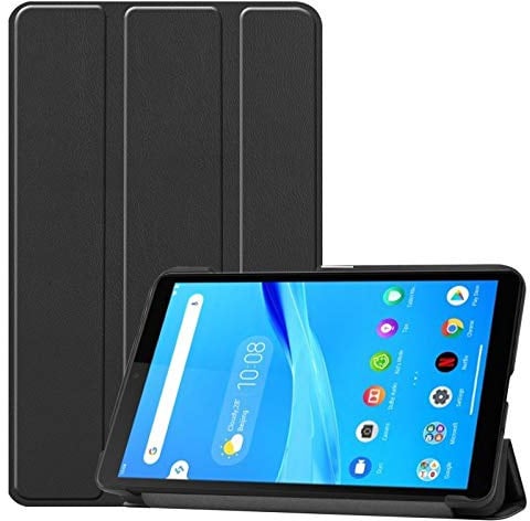 Lobwerk Smart Protective Case for Lenovo Tab M7 TB-7305F TB-7305X 7.0 Inch with Stand Function and Auto Sleep Function Black