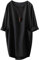 FTCayanz Women's Linen Dress Oversized Long Sleeve Tunic T Shirt Dress Baggy Long Tops with Pockets Black X-Large