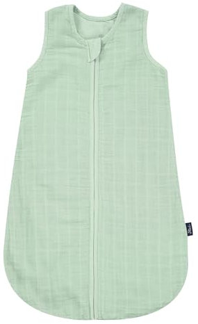 Alvi Babyschlafsack & Windel Blaubaer | Sommerschlafsack atmungsaktiv | Leichter Kinderschlafsack 100% Baumwolle waschbar | Baby Schlafsack ärmellos | Babyschlafsack Neugeborene