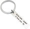 AMDXD Porte-Clés, Porte-Clés en Acier Inoxydable Plaque Militaire Drive Safe Aunt, Argent, 1 X 4CM