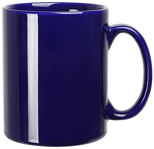 SHOWFULL 650ml Große tasse, glatte Keramik- Kaffeetassen, große Kapazität und Griff, für Büro, Zuhause, Blau