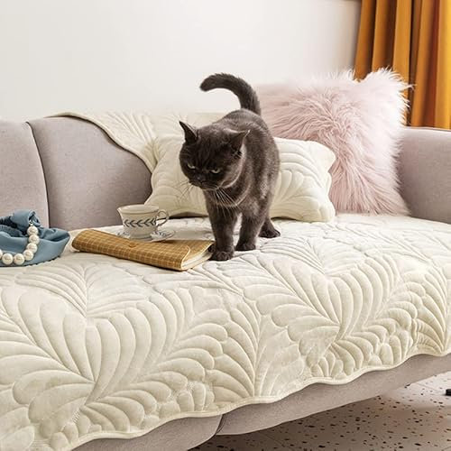 WYJHNLBEDC Sofa überwurfdecke, Sofaschutz Hund/Katze, Warmer Super Weicher Kurzer Plush Fleecedecke Sofa/Couch überzug/Sofabezug 1 2 3 Sitzer L Form U Form Ecksofa(110x240cm)