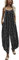 MUMZUGI Salopette Donna Estate Tutine con Bretelle Elegante Casual Jumpsuit Estiva One Piece Outfit, Nero-1 L