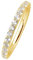 Xenox Damen 925 Sterling Silber Ring mit Zirkonia in goldfarben - XS7357G, Ringgröße (Durchmesser):54 (17.2 mm Ø)