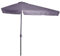 Outsunny Ombrellone Semicircolare da Parete 2.5x2.3 m per Balcone, Terrazza e Giardino, con Apertura a Manovella, in Metallo e Poliestere, Grigio