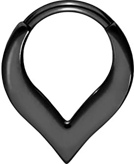PIERCINGLINE Chirurgenstahl Clicker | SPITZ | Piercing Ring Ohrpiercing Helix Daith Tragus Septum Piercing | Farbauswahl