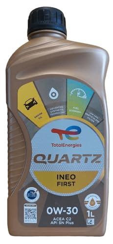Motoröl Total Quartz Ineo First 0W30 ACEA C2 (Upgrade ACEA C1), komplett synthetisch und original. Speziell für Motoren Euro 6 und 6.2, Packung mit 1 Liter.