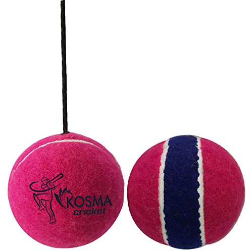 Kosma 2er Set Cricket-Tennisball Klopfball | Tennisball in Pink & Blau | Cricket-Schlag-Tennisball in Pink