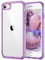 HOOMIL Clear Case for iPhone SE 3rd Gen/2nd Gen/2022/2020/8/7 (4.7-Inch), Anti-Yellowing, Anti-Scratch, Shockproof Protective Phone Cover - Clear Purple
