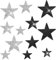 12 Stück Aufbügeln Patches, Bügelbild Applikation Stern Patches Aufnähen Patch Flicken zum Aufbügeln Aufnäher zum Aufbügeln Bügelbilder Bügelflicken Aufnäher Stern Aufnäher Sterne（4/6/8cm）