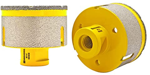 HIGHDRIL Diamant Fingerfräser - 2 Stück 68MM Trockenbohrer zum Bohren, Fräsen und Vergrößern von Löchern in Keramik, Porzellan, Fliesen, Marmor, Granit und Kunststein