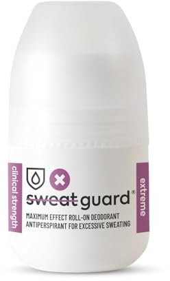 SWEAT GUARD® Extreme Antiperspirant - Roll On 50ml. Coconut Scented, Anti Sweat Deodorant For Underarm - Controls Excessive Sweating & Odour. Maximum Effect Hyperhidrosis Treatment For Armpit.