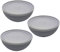 3er Set Magu Natur-Design Schüssel Anthrazit mit Deckel Ø 16 cm aus einem Polymer aus natürlichen Materialien Servierschüssel Salatschüssel