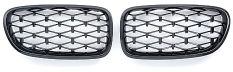 GCP PASST FÜR BMW 5ER F10 F11 KÜHLERGRILL DIAMANT GLANZ SCHWARZ