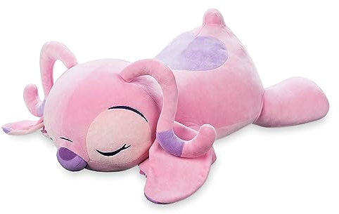 Disney Store Officiel Grand Coussin Peluche Angel Cuddleez de Lilo & Stitch, 20 cm, Oreiller Animal en Peluche Collectable