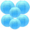 Yosawo 6 Stück Papierlaterne Laterne Deko Himmelblau rund Lampenschirm für Party Garten Hochzeit Geburtstage Dekoration（ 8 10 12/Sky Blue）