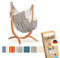 LA SIESTA® – Wetterfester Hängesessel Udine mit Holzständer – Handgefertigter, Reißfester Outdoor Hängesessel mit Gestell – FSC-zertifizierter Eukalyptus-Hängesessel mit Gestell für Outdoor – Almond