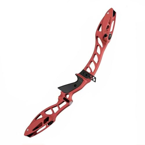ACCMOS Bogenschießen 25 Zoll Bogen Riser F Schnittstelle H10 Recurve Bogen Tragegurt Takedown Jagd Schießen Recurve Bogen Zubehör (Red)