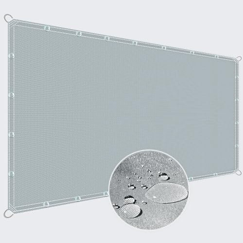 ZQXFZ Sonnensegel Balkon 150x240cm Beschattung FüR TerrassenüBerdachung Sichtschutz Gartenzaun Sichtschutz Balkon Seitlich Ohne Bohren -Hellgrau.