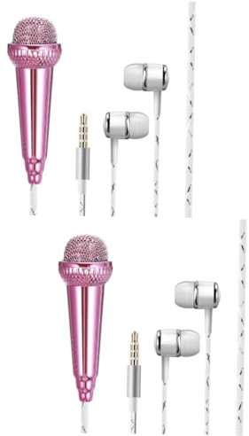 BESTonZON 2st Mini-mikrofon Instrumentenmikrofon Handy-mikrofon Laptop-mikrofon Singen Stereomikrofon Telefonmikrofon Für Die Aufnahme Mini-Parfum Plastik Tragbar Kleines Mikrofon Generation
