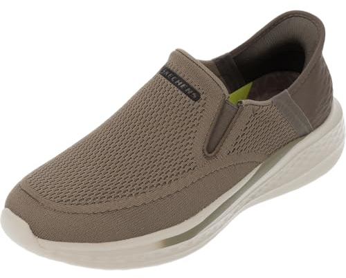 Skechers Herren Slade Deacon Slip-InTurnschuhe, Taupe Knitted Mesh, 40 EU