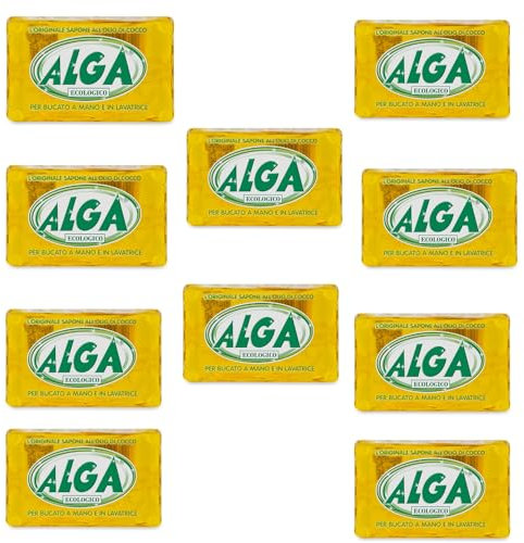ALGA sapone ecologico all'olio di cocco per bucato a mano e lavatrice - L'originale, biodegradabile saponetta 400 GR (10)