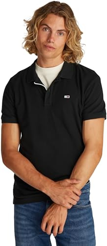 Tommy Jeans Herren Poloshirt Kurzarm Slim Placket Slim Fit