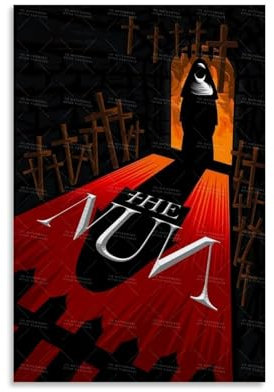 Horror-Film-Poster The Nonne, langlebig, farbecht, Wandkunst, dekoratives Gemälde für Wohnzimmer, Schlafzimmer, Heimdekoration, 20 x 30 cm, ungerahmter Stil